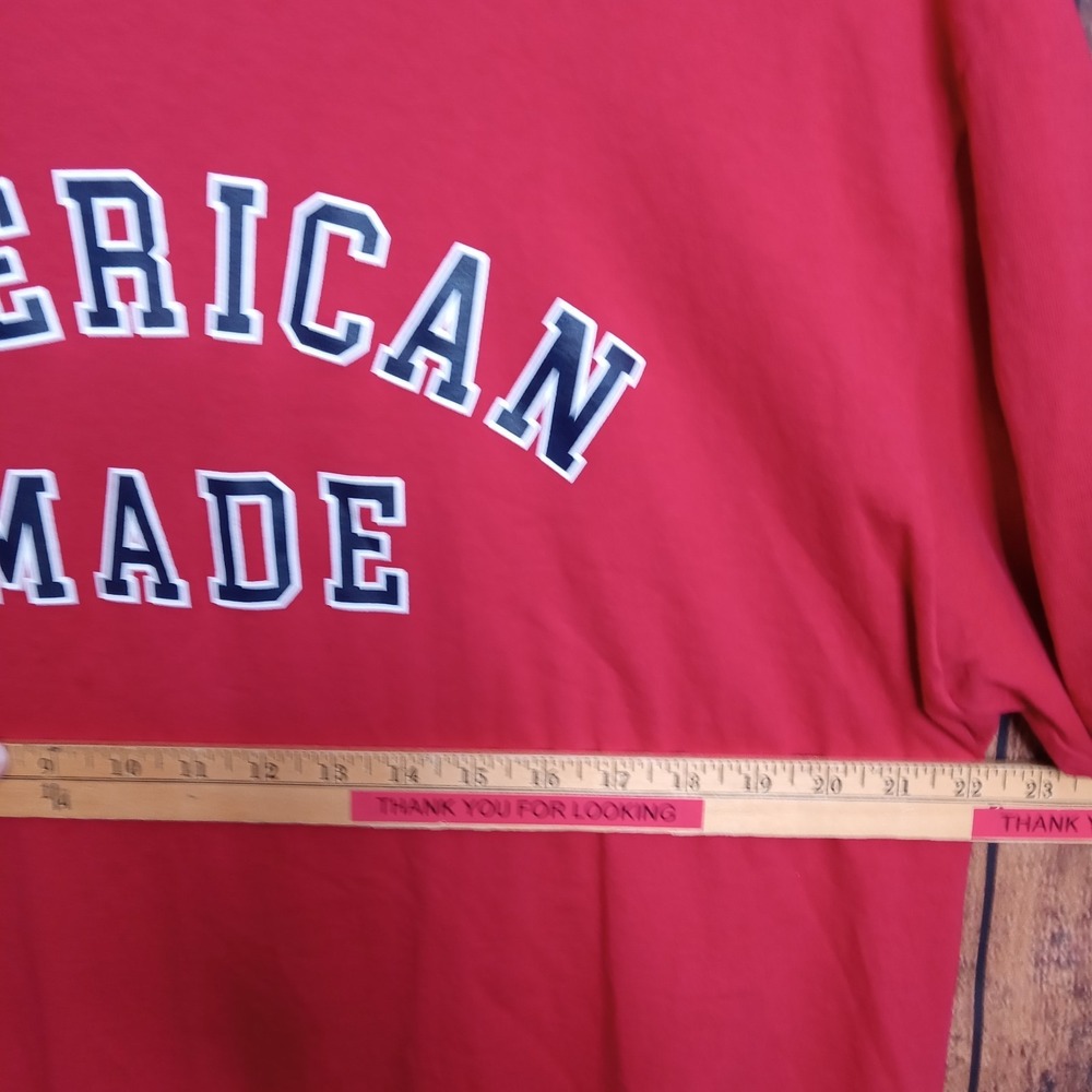 American‎ Giant Men's Short Sleeve Crew Neck T-Shirt Size XL Red Made in USA - Picture 4 of 5